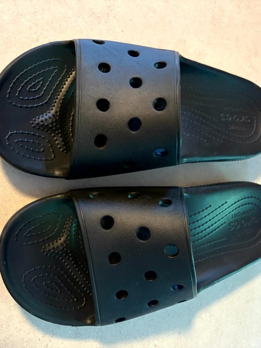 Crocs Classic Slide Size 14 Men's Sandal - Black Excellent Condition